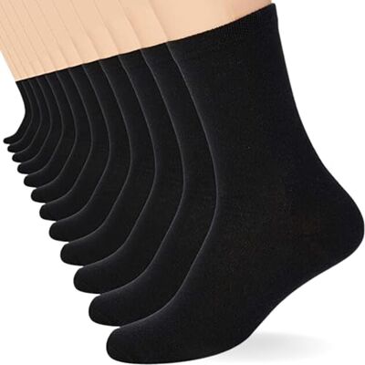 FM London (12-Pack) Boys & Girls School Socks Comfortable Kids Socks with Ergonomic Fit Grey, School Socks Girls & Boys Seamless Socks Children with Durable Design, Black, 12-3 UK FM London (12-Pack) Boys & Girls School Socks Comfortable Kids Socks with Ergonomic Fit Grey, School Socks Girls & Boys Seamless Socks Children with Durable Design, Black, 12-3 UK