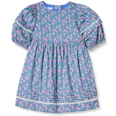 Amazon Essentials Girls' 100% Cotton Puff-Sleeve Fit & Flare Dress, Blue Posey Floral, 6-7 Years Amazon Essentials Girls' 100% Cotton Puff-Sleeve Fit & Flare Dress, Blue Posey Floral, 6-7 Years