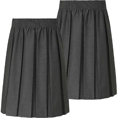 Trutex Basics Girls Grey Pleated School Skirt Box Pleat Stretch Fit Elasticated Waist Girls School Uniform Skirts Trutex Basics Girls Grey Pleated School Skirt Box Pleat Stretch Fit Elasticated Waist Girls School Uniform Skirts