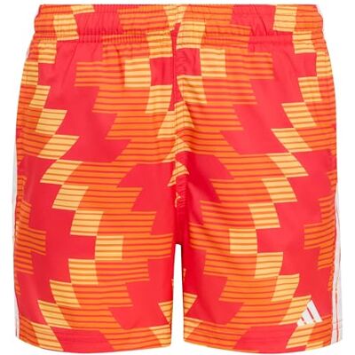 adidas Boy's Football-Inspired Graphic Swim Kids Swimwear, Pure Orange/White, 9-10 Years adidas Boy's Football-Inspired Graphic Swim Kids Swimwear, Pure Orange/White, 9-10 Years