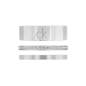 Calvin Klein Women's CK TRIO Collection Set of 3 Rings in Stainless Steel Embellished with Crystals 35000794D Calvin Klein Women's CK TRIO Collection Set of 3 Rings in Stainless Steel Embellished with Crystals 35000794D