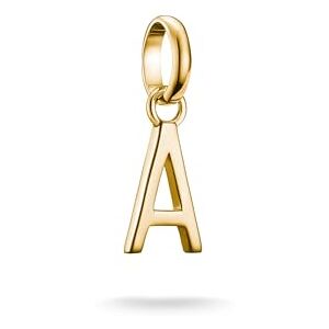 Thomas Sabo Charm Club Connect CC1207-413-39 18ct Gold Plated Recycled Sterling Silver Letter A Pendant Thomas Sabo Charm Club Connect CC1207-413-39 18ct Gold Plated Recycled Sterling Silver Letter A Pendant