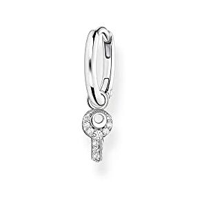 Thomas Sabo Women Single Hoop Earring with Key Pendant 925 Sterling Silver Thomas Sabo Women Single Hoop Earring with Key Pendant 925 Sterling Silver