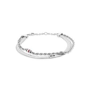 Tommy Hilfiger Jewelry Women's Doble Chain Bracelet in Stainless Steel 2780981 Tommy Hilfiger Jewelry Women's Doble Chain Bracelet in Stainless Steel 2780981