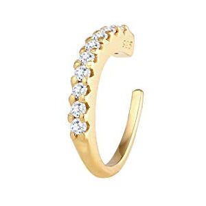 Elli Women's Single Ear Cuff Earrings Zirconia Crystals Trend in 925 Sterling Silver Gold-Plated, one size, Precious Metal, Cubic Zirconia Elli Women's Single Ear Cuff Earrings Zirconia Crystals Trend in 925 Sterling Silver Gold-Plated, one size, Precious Metal, Cubic Zirconia