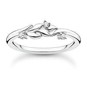 Thomas Sabo ring leaves with stones 925 sterling silver TR2376-051-14-48 Thomas Sabo ring leaves with stones 925 sterling silver TR2376-051-14-48