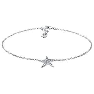 Elli Anklet Starfish Maritime See Crystals 925 Sterling Silver Elli Anklet Starfish Maritime See Crystals 925 Sterling Silver