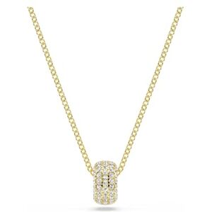 Swarovski Dextera Pendant Necklace, Clear Pavé Crystals in a Gold-Tone Finished Setting, Part of the Dextera Collection Swarovski Dextera Pendant Necklace, Clear Pavé Crystals in a Gold-Tone Finished Setting, Part of the Dextera Collection