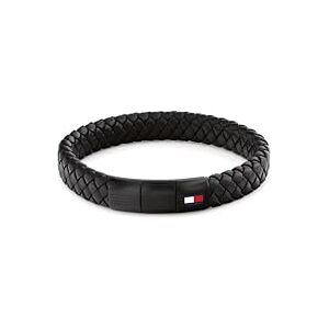 Tommy Hilfiger Jewelry Men's Braided Leather Bracelet Black 2790662 Tommy Hilfiger Jewelry Men's Braided Leather Bracelet Black 2790662