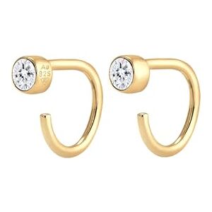 Elli Earrings Earrings Creole Crystals 925 Sterling Silver Elli Earrings Earrings Creole Crystals 925 Sterling Silver