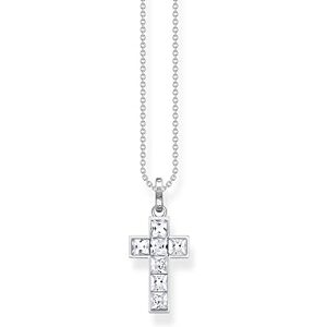 Thomas Sabo Sterling Silver Necklace cross with white stones Recycled 925 silver, Women, KE2166-051-14-L45V Thomas Sabo Sterling Silver Necklace cross with white stones Recycled 925 silver, Women, KE2166-051-14-L45V