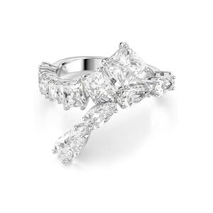 Swarovski Matrix Ring, Clear Mixed-Cut Stones in a Rhodium-Finished Setting, Size L, Part of the Matrix Collection Swarovski Matrix Ring, Clear Mixed-Cut Stones in a Rhodium-Finished Setting, Size L, Part of the Matrix Collection