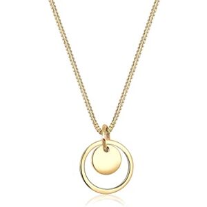 Elli Women Circle Geo Trend 925 Sterling Silver Gold Plated Elli Women Circle Geo Trend 925 Sterling Silver Gold Plated