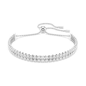 Swarovski Matrix Tennis Bracelet, Clear Round-Cut Crystals in a Rhodium-Finished Setting, Part of the Matrix Collection Swarovski Matrix Tennis Bracelet, Clear Round-Cut Crystals in a Rhodium-Finished Setting, Part of the Matrix Collection