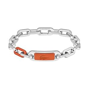 Lacoste Men's CREW Collection Chain Bracelet in Stainless Steel with an Engraved Plaque 2040369 Lacoste Men's CREW Collection Chain Bracelet in Stainless Steel with an Engraved Plaque 2040369