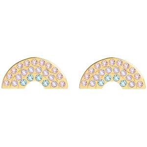 Olivia Burton Women's Rainbow Collection Stud Earrings in Yellow Gold Embellished with Crystals OBJRBE04 Olivia Burton Women's Rainbow Collection Stud Earrings in Yellow Gold Embellished with Crystals OBJRBE04