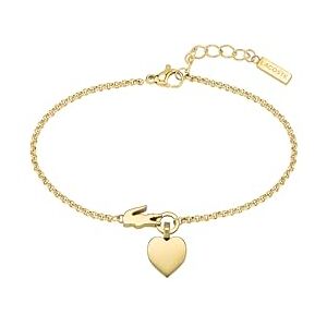 Lacoste Women's LOVE MY CROC Collection Chain Bracelet in Yellow Gold with a Heart Charm 2040028 Lacoste Women's LOVE MY CROC Collection Chain Bracelet in Yellow Gold with a Heart Charm 2040028