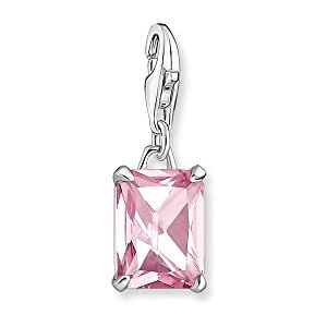 Thomas Sabo 1920-051-9 Charm Pendant with Pink Stone in 925 Sterling Silver Thomas Sabo 1920-051-9 Charm Pendant with Pink Stone in 925 Sterling Silver