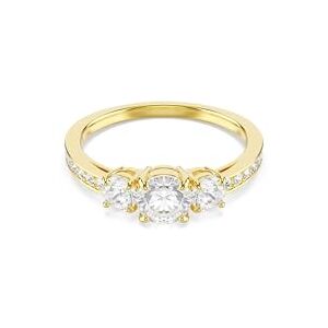 Swarovski Stilla Attract ring Round cut, White, Gold-tone plated Swarovski Stilla Attract ring Round cut, White, Gold-tone plated