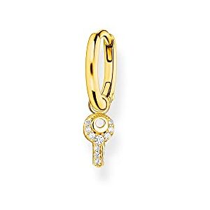 Thomas Sabo Women Single Hoop Earring with Key Pendant 925 Sterling Silver Thomas Sabo Women Single Hoop Earring with Key Pendant 925 Sterling Silver