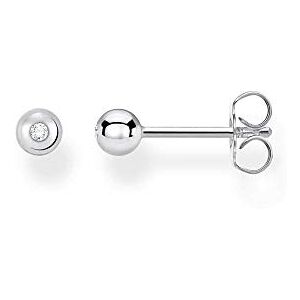 Thomas Sabo Women Single Stud Earring White Stone 925 Sterling Silver Thomas Sabo Women Single Stud Earring White Stone 925 Sterling Silver