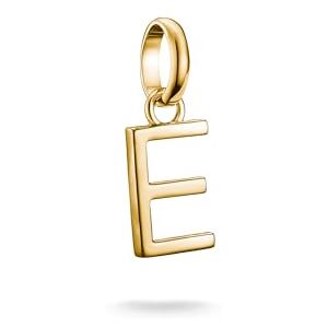 Thomas Sabo Charm Club Connect 18K Gold Plated Recycled 925 Silver Letter E Pendant CC1211-413-39 Thomas Sabo Charm Club Connect 18K Gold Plated Recycled 925 Silver Letter E Pendant CC1211-413-39