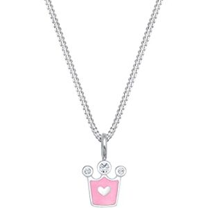 Elli Necklace Children Heart Crown Crystals 925 Sterling Silver Elli Necklace Children Heart Crown Crystals 925 Sterling Silver