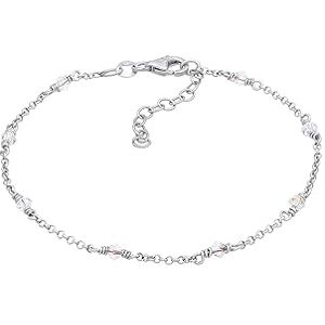 Elli Women's 925 Sterling Silver Xilion Cut Crystals Bracelet of Length 18 cm Elli Women's 925 Sterling Silver Xilion Cut Crystals Bracelet of Length 18 cm