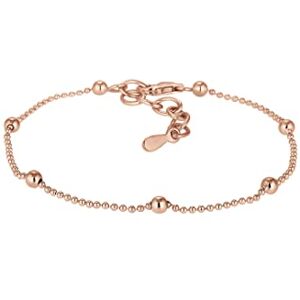 Elli Women Genuine Jewellery Bracelet Bracelet Basic Ball Geo 925 Sterling Silver Rose Gold Plated Length 16 cm Elli Women Genuine Jewellery Bracelet Bracelet Basic Ball Geo 925 Sterling Silver Rose Gold Plated Length 16 cm