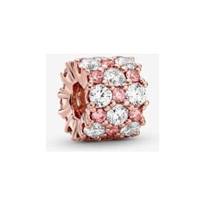 PANDORA Timeless 14k Rose gold-plated charm with clear and fancy fairy tale pink cubic zirconia PANDORA Timeless 14k Rose gold-plated charm with clear and fancy fairy tale pink cubic zirconia