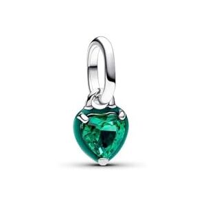 PANDORA ME Heart sterling silver mini dangle with green crystal and green enamel PANDORA ME Heart sterling silver mini dangle with green crystal and green enamel