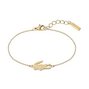 Lacoste Women's CROCODILE Collection Chain Bracelet in Carnation Gold with a Crocodile-Shaped Charm 2040048 Lacoste Women's CROCODILE Collection Chain Bracelet in Carnation Gold with a Crocodile-Shaped Charm 2040048
