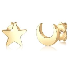 Elli Women's Earrings Stars Half Moon Astro in 925 Sterling Silver, one size, Metal, Elli Women's Earrings Stars Half Moon Astro in 925 Sterling Silver, one size, Metal,