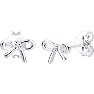 DIAMORE Elli DIAMONDS Earrings Women Bow Diamond (0.01 ct.) in 925 Sterling Silver DIAMORE Elli DIAMONDS Earrings Women Bow Diamond (0.01 ct.) in 925 Sterling Silver