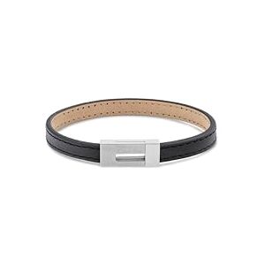 Calvin Klein Men's CK EXPOSED Collection Bracelet with Black Leather and Stainless Steel Closure 35100020 Calvin Klein Men's CK EXPOSED Collection Bracelet with Black Leather and Stainless Steel Closure 35100020