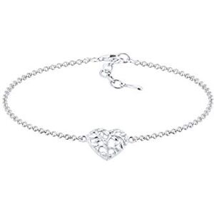 Elli Women's 925 Sterling Silver Heart Love Friendship Love Proof Bracelet Anklet of Length 16 cm Elli Women's 925 Sterling Silver Heart Love Friendship Love Proof Bracelet Anklet of Length 16 cm