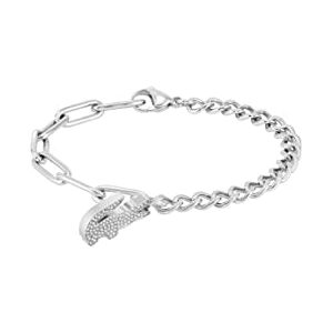 Lacoste Women's CROCODILE Collection Chain Bracelet in Stainless Steel with a Crocodile-Shaped Charm 2040146 Lacoste Women's CROCODILE Collection Chain Bracelet in Stainless Steel with a Crocodile-Shaped Charm 2040146