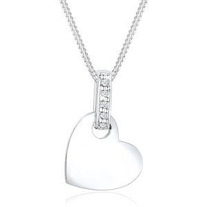 DIAMORE Elli DIAMONDS Necklace Women Heart Pendant Love Classic with Diamond (0.05 ct.) in 925 Sterling Silver DIAMORE Elli DIAMONDS Necklace Women Heart Pendant Love Classic with Diamond (0.05 ct.) in 925 Sterling Silver