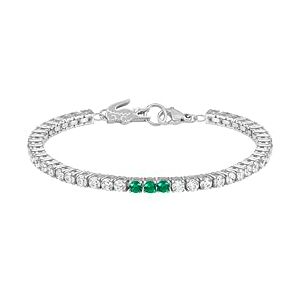 Lacoste Women's DUCHESS Collection Bracelet in Stainless Steel with Clear, Rainbow or Green Crystals Lacoste Women's DUCHESS Collection Bracelet in Stainless Steel with Clear, Rainbow or Green Crystals
