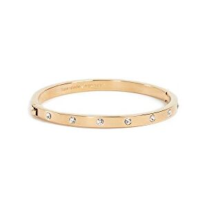 Kate Spade New York Set in Stone Metal Stone hinged Bangle, Clear/Gold Kate Spade New York Set in Stone Metal Stone hinged Bangle, Clear/Gold