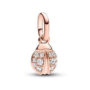 PANDORA ME Ladybird 14k rose gold-plated mini dangle with clear cubic zirconia PANDORA ME Ladybird 14k rose gold-plated mini dangle with clear cubic zirconia