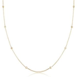 Elli Necklace Filigree with Crystals in 925 Sterling Silver Gold Plated Elli Necklace Filigree with Crystals in 925 Sterling Silver Gold Plated