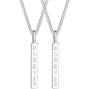 Elli Women Friends Wording 925 Sterling Silver Jewelry Set of Length 45cm Elli Women Friends Wording 925 Sterling Silver Jewelry Set of Length 45cm