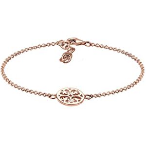 Elli Women Genuine Jewellery Wristwear Bracelets Strand Ornament 925 Sterling Silver Gold Plated Rose Length 17 cm Elli Women Genuine Jewellery Wristwear Bracelets Strand Ornament 925 Sterling Silver Gold Plated Rose Length 17 cm