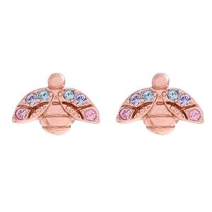 Olivia Burton Women's Rainbow Bee Collection Stud Earrings Rose Gold OBJAME274 Olivia Burton Women's Rainbow Bee Collection Stud Earrings Rose Gold OBJAME274