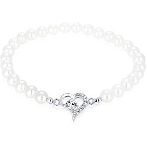 Elli Bracelet Bracelet Heart Shell Core Pearl Crystals 925 Sterling Silver Elli Bracelet Bracelet Heart Shell Core Pearl Crystals 925 Sterling Silver