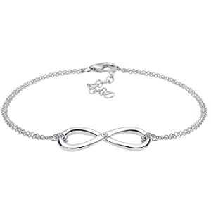 DIAMORE Elli DIAMONDS Bracelet Women with Infinity Pendant and Diamond (0.03 ct.) in 925 Sterling Silver DIAMORE Elli DIAMONDS Bracelet Women with Infinity Pendant and Diamond (0.03 ct.) in 925 Sterling Silver