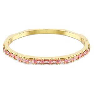 Swarovski Matrix Octagonal Bangle Bracelet, Pink Baguette-Cut Crystals in a Gold-Tone Finished Setting, Size M, Part of the Matrix Collection Swarovski Matrix Octagonal Bangle Bracelet, Pink Baguette-Cut Crystals in a Gold-Tone Finished Setting, Size M, Part of the Matrix Collection