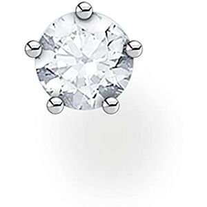 Thomas Sabo Women Single Stud Earring White Stone 925 Sterling Silver Thomas Sabo Women Single Stud Earring White Stone 925 Sterling Silver