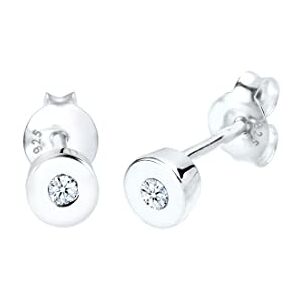 DIAMORE Elli DIAMONDS Earrings Women Basic Classic with Diamond (0.06 ct.) in 925 Sterling Silver DIAMORE Elli DIAMONDS Earrings Women Basic Classic with Diamond (0.06 ct.) in 925 Sterling Silver